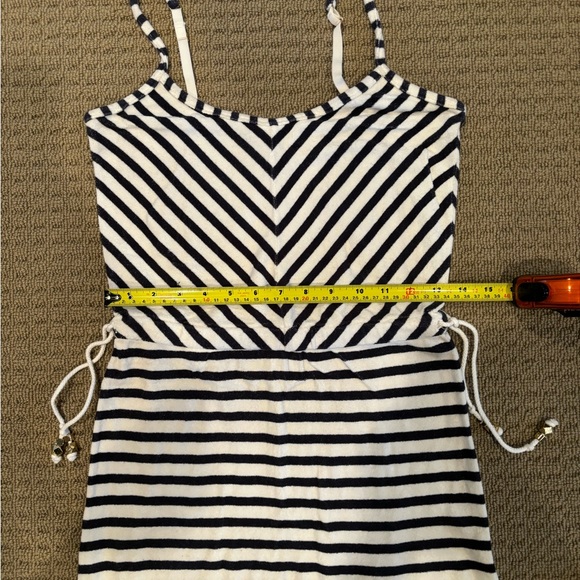 Juice Couture Blue Navy White Stripe Terry Casual Maxi Dress Size XS - Picture 10 of 14